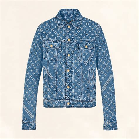 supreme louis vuitton jacket luxe|supreme louis vuitton denim jacket.